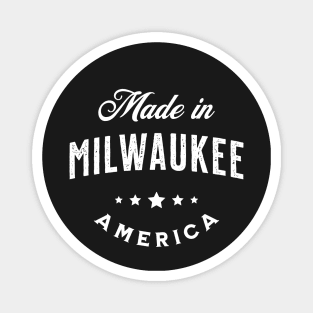 Made In Milwaukee, USA - Vintage Logo Text Design Magnet